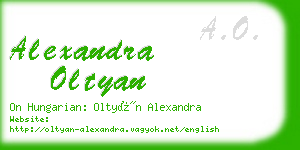 alexandra oltyan business card